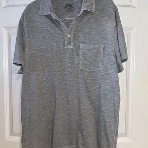 Abercrombie & Fitch Men's 2XL Gray Marled Polo Shirt Short Sleeve
